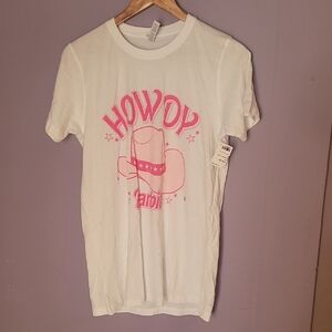 Barbie Kids Tee with Pink Howdy Graphic